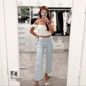 Paige Nellie Culotte Cropped Wide Legged Jean